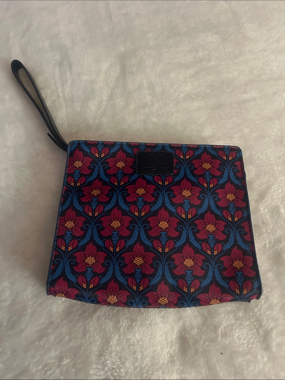 Liberty of London Floral Wristlet Clutch in Red, Blue & Yellow